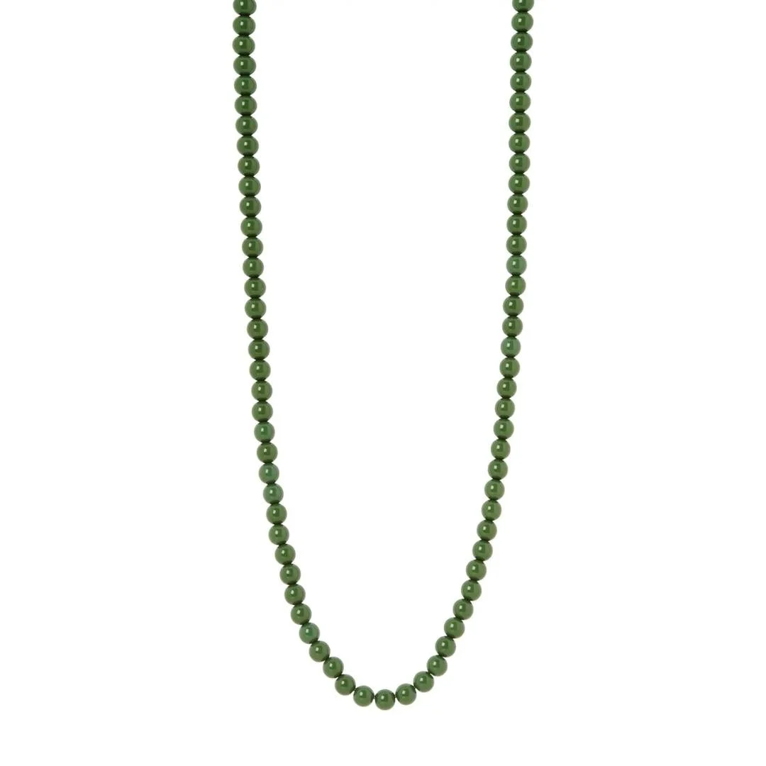 Collana lunga boule verde scuro Apuana