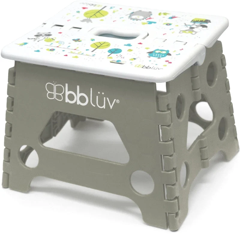 BBLÜV Stëp sgabellino pieghevole per bambini 22 x 18 x 18,2cm grigio 18m+