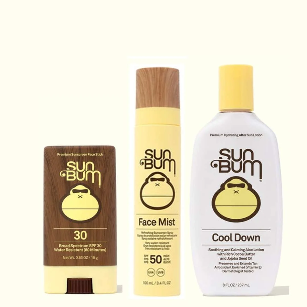 SUN BUM SPF 30 SUNSCREEN FACE STICK 13GR + SPF 15 TANNING OIL 250ML + COOL DOWN LOTION 237ML