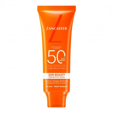Lancaster Crema Viso Minerale Sun Beauty per Pelli Sensibili SPF 50 50 ml