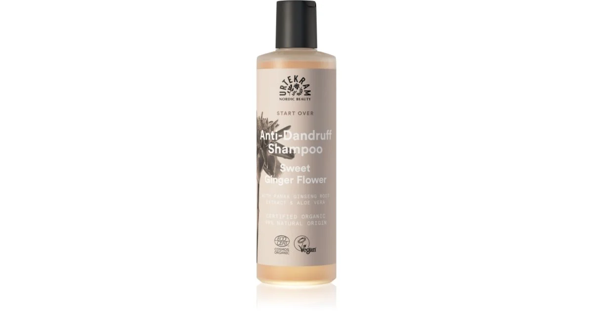 Urtekram Sweet Ginger Flower shampoo idratante antiforfora con estratti di aloe vera e zenzero 250 ml
