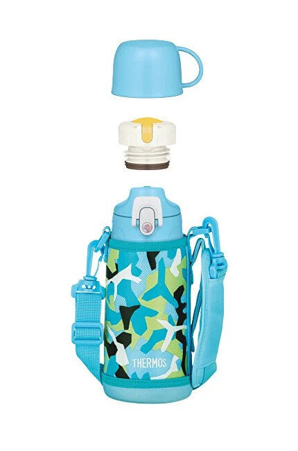 Thermos Termos per bambini con due tappi - blu 600 ml