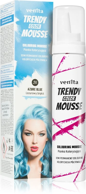 Venita Trendy Color Mousse schiuma colorante senza ammoniaca colore odstín No. 35 - Azure Blue 75 ml