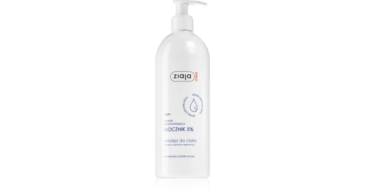 Ziaja Med Ultra con urea emulsione rigenerante per idratare e lisciare la pelle (5% Urea) 400 ml