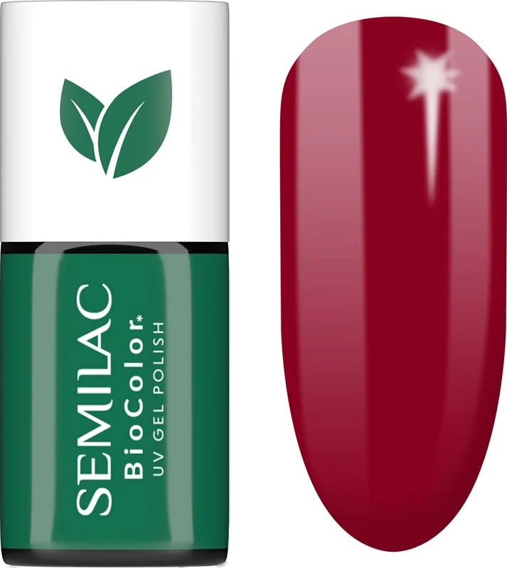 Semilac UV Hybrid BioColor smalto gel per unghie con lampada UV/LED colore 729 Dark Cherry 7 ml