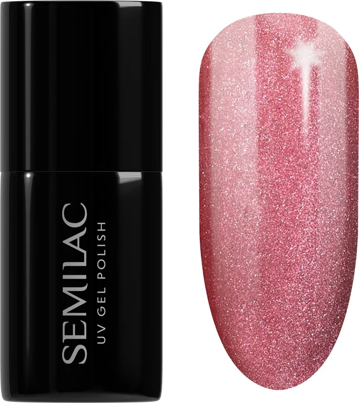 Semilac UV Hybrid Gloss GALA smalto gel per unghie con lampada UV/LED colore 662 Rosé Gloss 7 ml