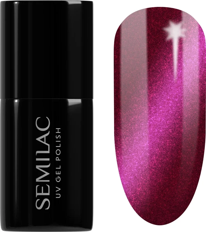 Semilac UV Hybrid Silk Effect smalto gel per unghie con lampada UV/LED colore 468 Pink Cosy Essential 7 ml