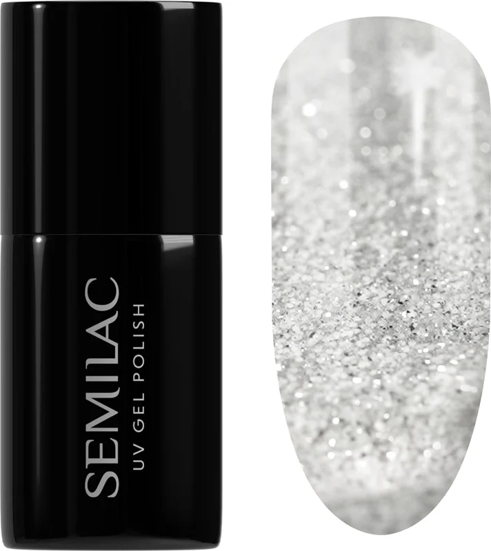 Semilac UV Hybrid Winter Collection smalto gel per unghie con lampada UV/LED colore 605 White Flash 7 ml