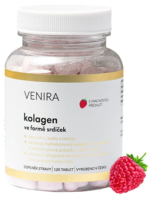 Venira Collagene a forma di cuore al gusto di lampone 120 capsule