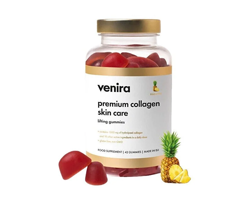 Venira Caramelle al collagene premium per la pelle - ananas 42 pezzi