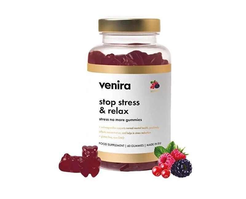 Venira Fermare lo stress e rilassarsi - non stressare più caramelle gommose - frutti di bosco 60 pezzi