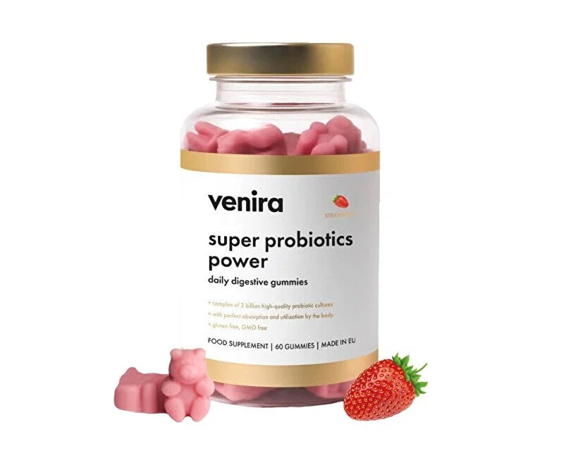 Venira Super potere probiotico - caramelle gommose digestive giornaliere - fragola 60 pezzi