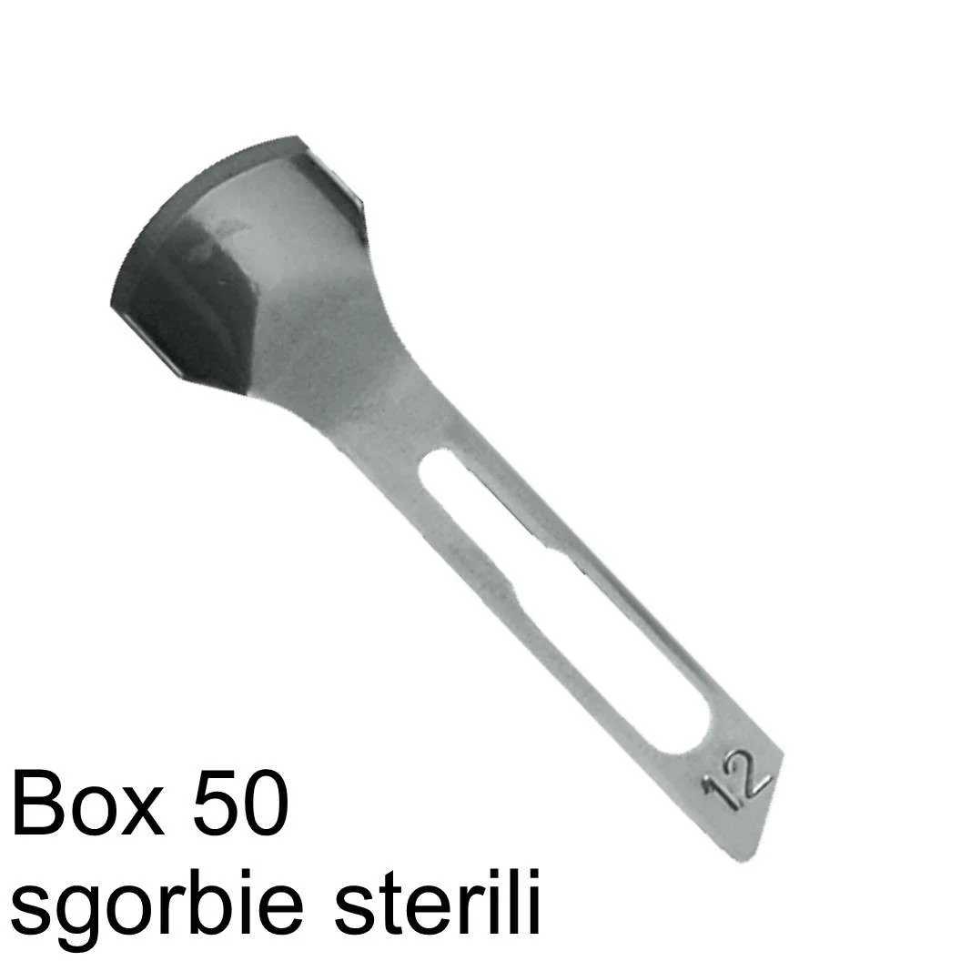 WICTOR LAME INOX SGORBIE STERILI BOX 50 PZ. N° 12