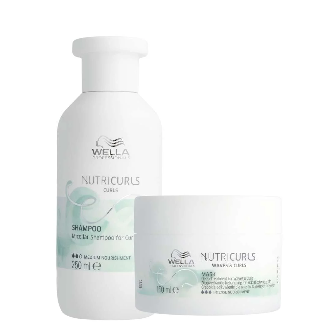 NUTRICURLS MICELLAR CURLS SHAMPOO 250ML + WAVES & CURLS MASK 150ML
