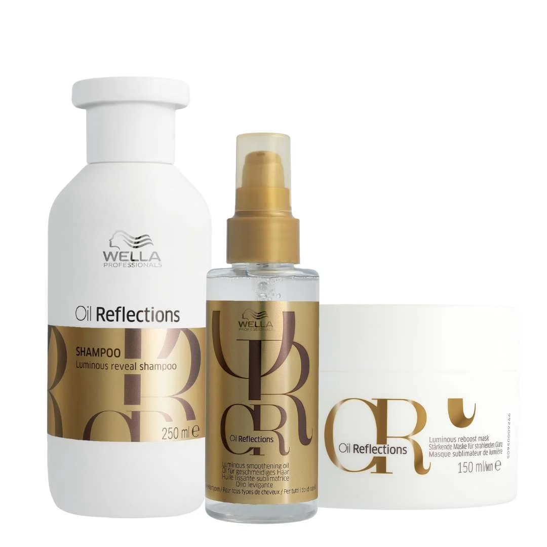 OIL REFLECTIONS LUMINOUS REVEAL SHAMPOO 250ML + REBOOST MASK 150ML + SMOOTHENING OIL 100ML