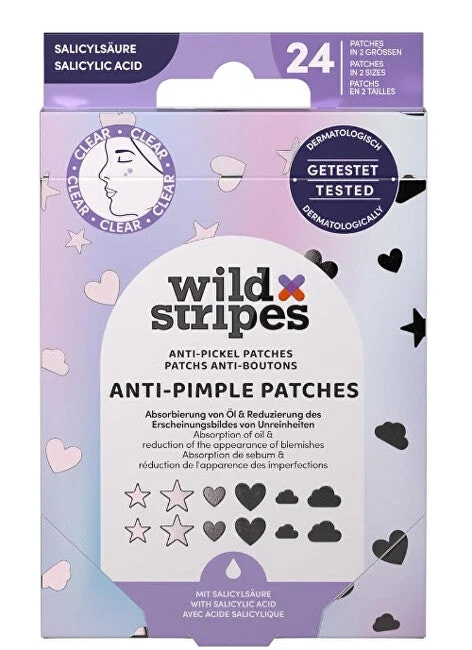 Wild stripes Patch Acne Idrocolloidale con Acido Salicilico Holo Clear 24 pezzi