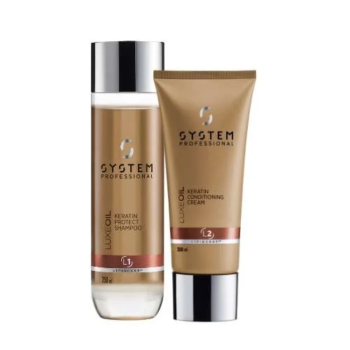 SYSTEM PROFESSIONAL LUXEOIL KERATIN – SHAMPOO 250 ML. + CONDITIONER 200 ML.