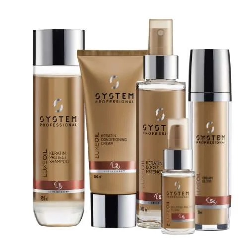 SYSTEM PROFESSIONAL LUXEOIL KERATIN – SHAMPOO 250ML + CONDITIONER 200ML + SPRAY + OLIO + ELIXIR
