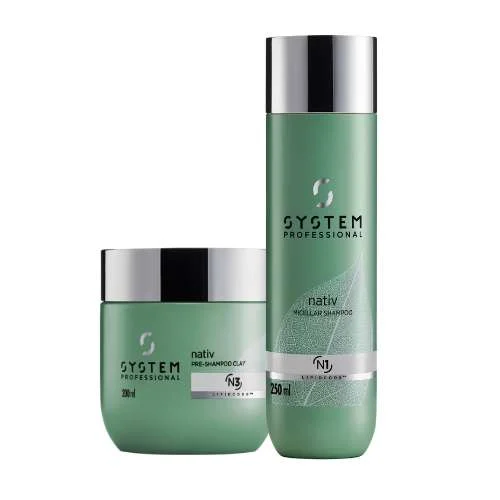 SYSTEM PROFESSIONAL NATIV DETOSSINANTE – ARGILLA PRE-SHAMPOO 200 M,L. + SHAMPOO 250 ML.