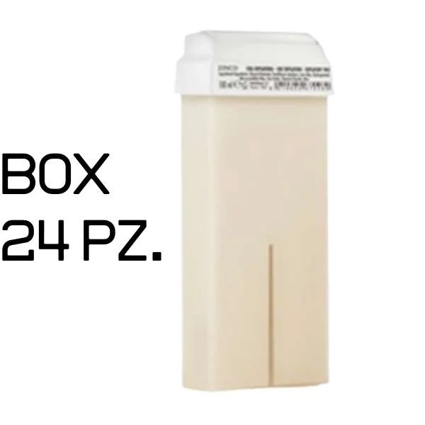 BOX 24 CERE DEPILATORIE LIPOSOLUBILE ZINCO 100 ML. RULLO GRANDE