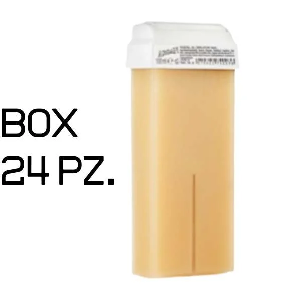 BOX 24 CERE DEPILATORIE LIPOSOLUBILE ARGAN 100 ML. RULLO LARGO