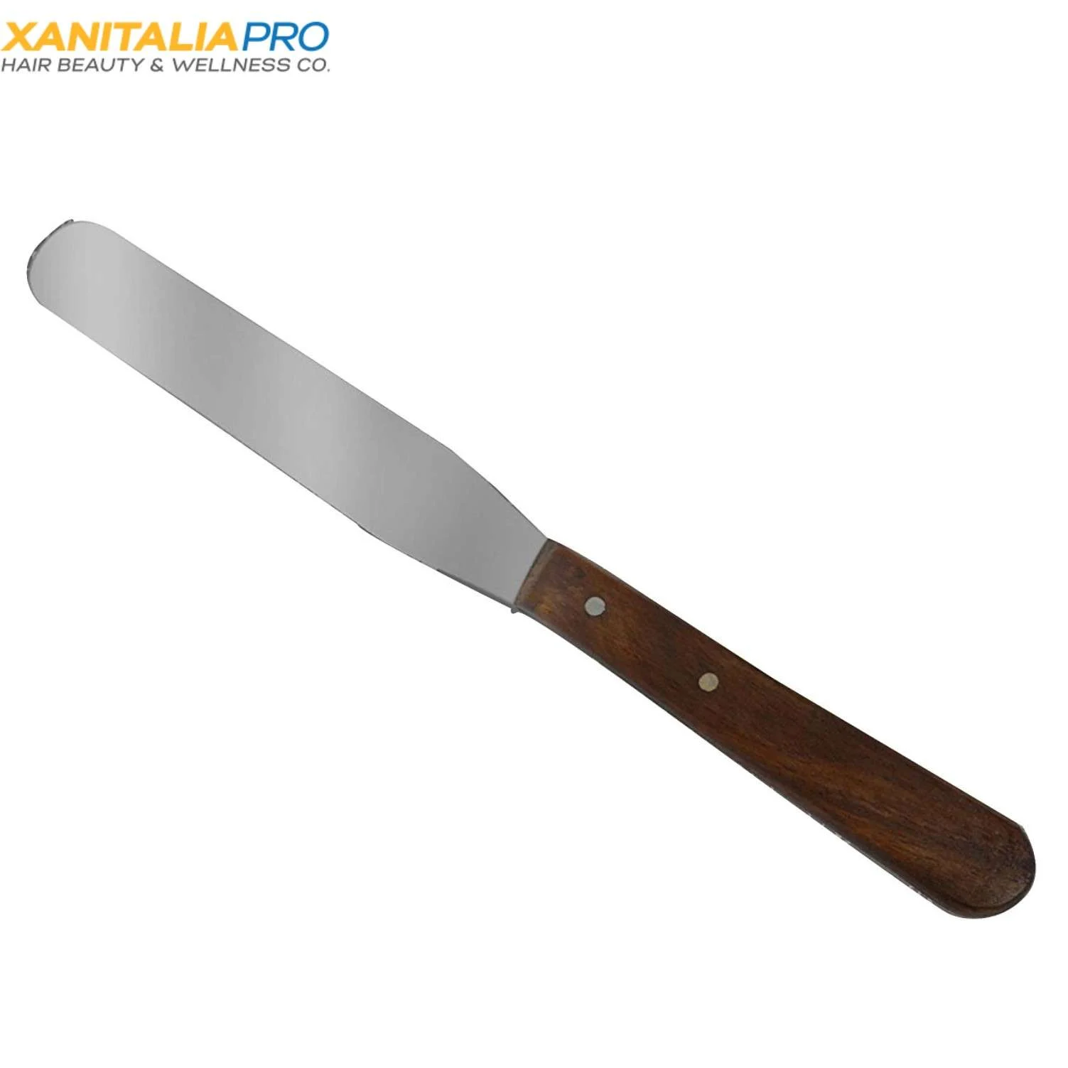 MISAKI SPATOLA PER CERA IN ACCIAIO INOX CON MANICO IN LEGNO 22 CM.